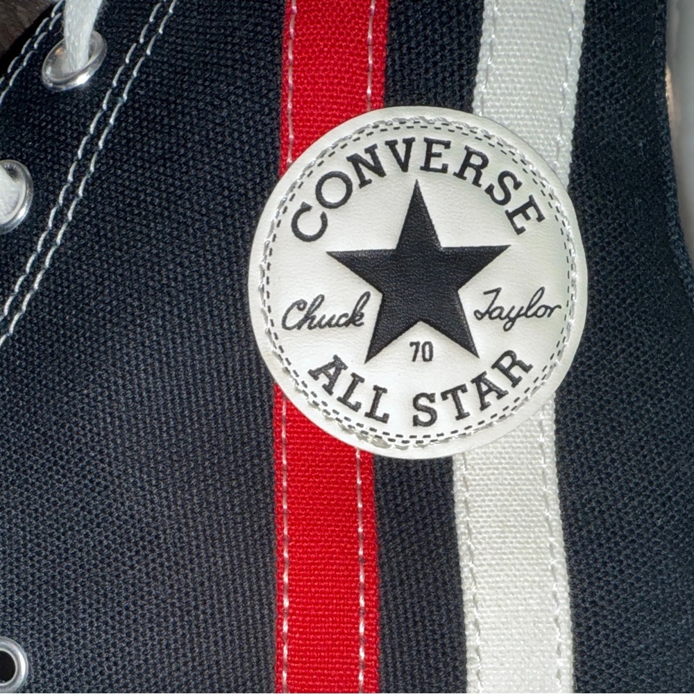 Converse Chuck Taylor All Star 70 High Top Shoes Red & White Stripe - Men’s 11.5 - Picture 6 of 14